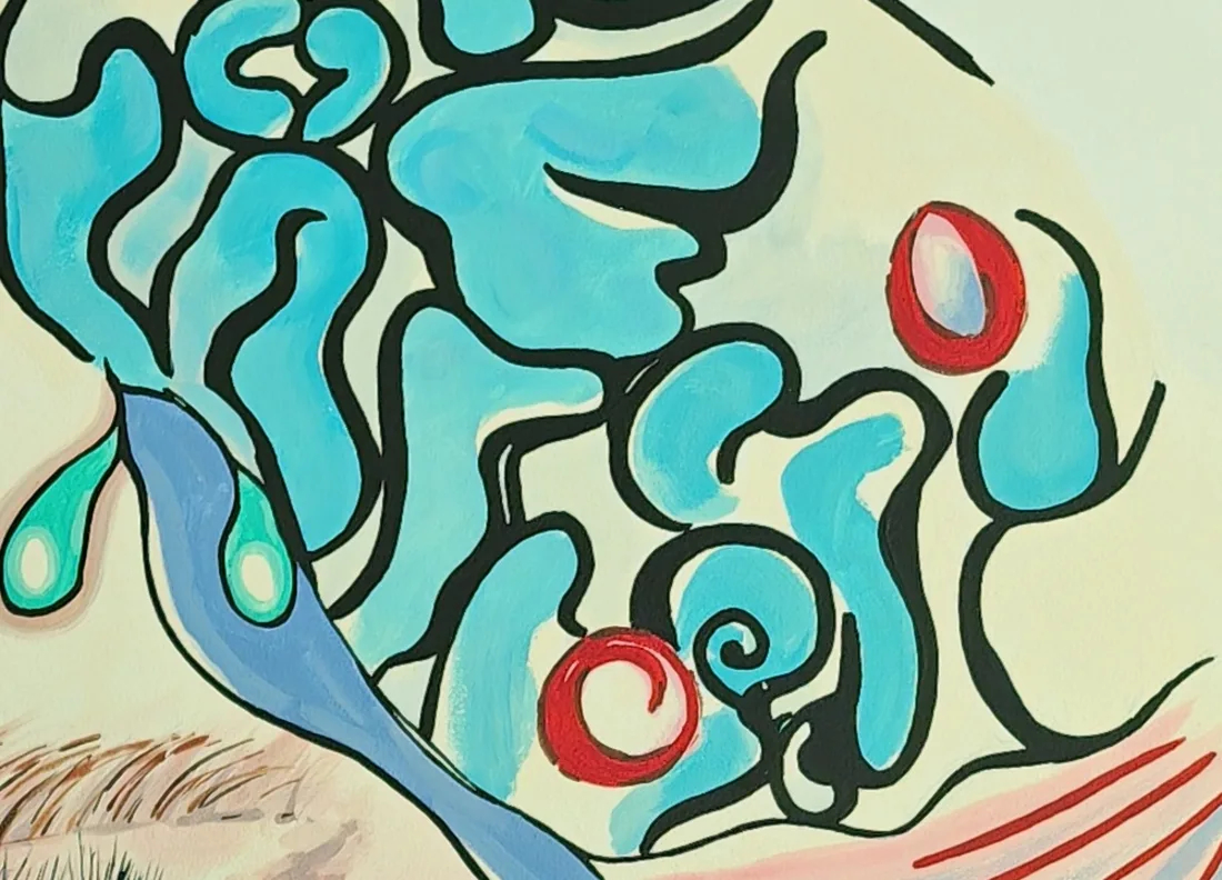 Fragmento nítido del dibujo «La cara del corazón»